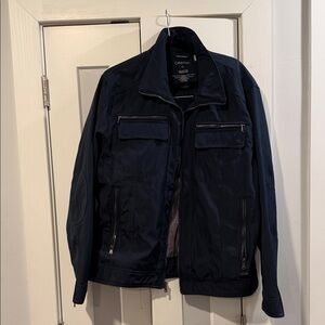 Calvin Klein Navy Field Jacket with Zip Pockets
